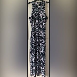 New York & Company | Eva Mendes Maxi Dress, Color:Black/white/green, Size M,NEW!